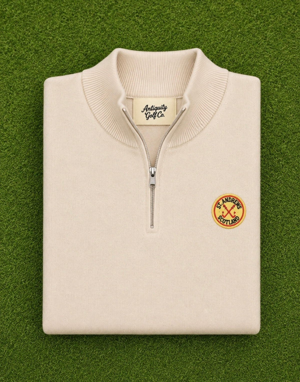 Vintage St Andrews Cream Quarter Zip