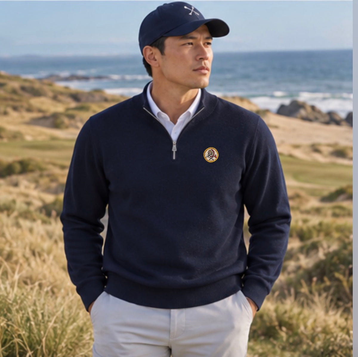 FLAG & IRON Navy Quarterzip