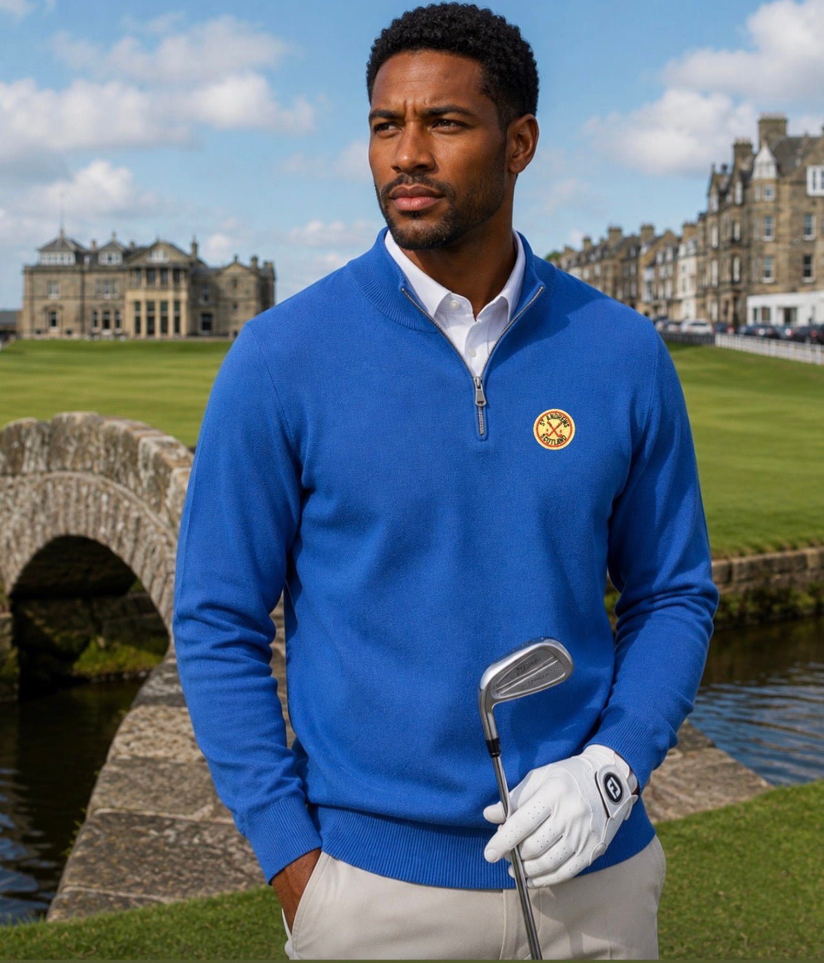 Vintage St Andrews Blue Quarter Zip
