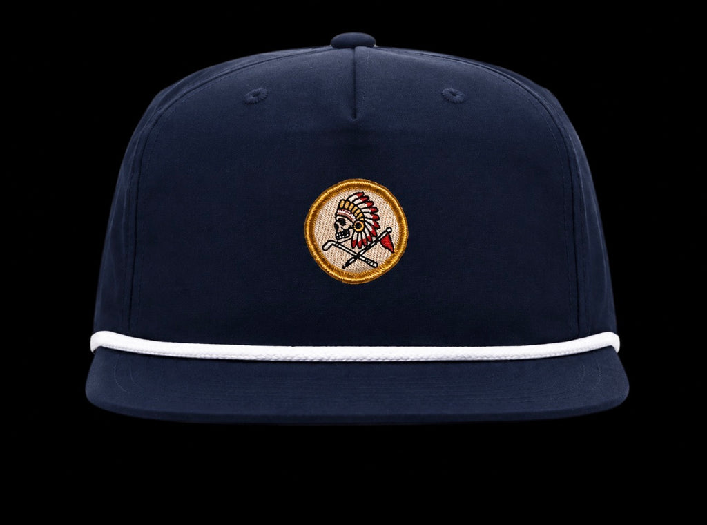 FLAG & IRON on a Navy Throwback Rope Hat