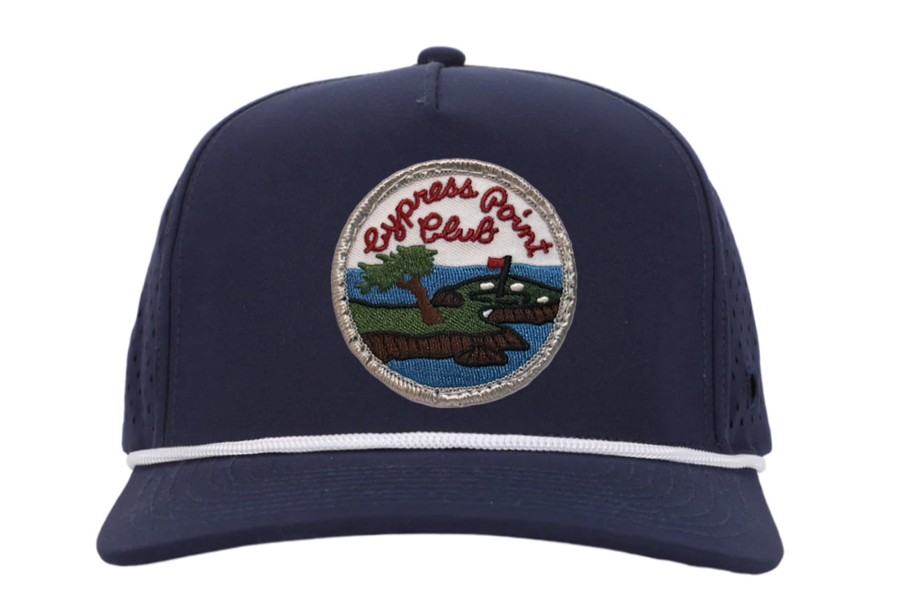 Vintage Cypress Point Patch on our Premium High Crown Water Resistant Material Hat