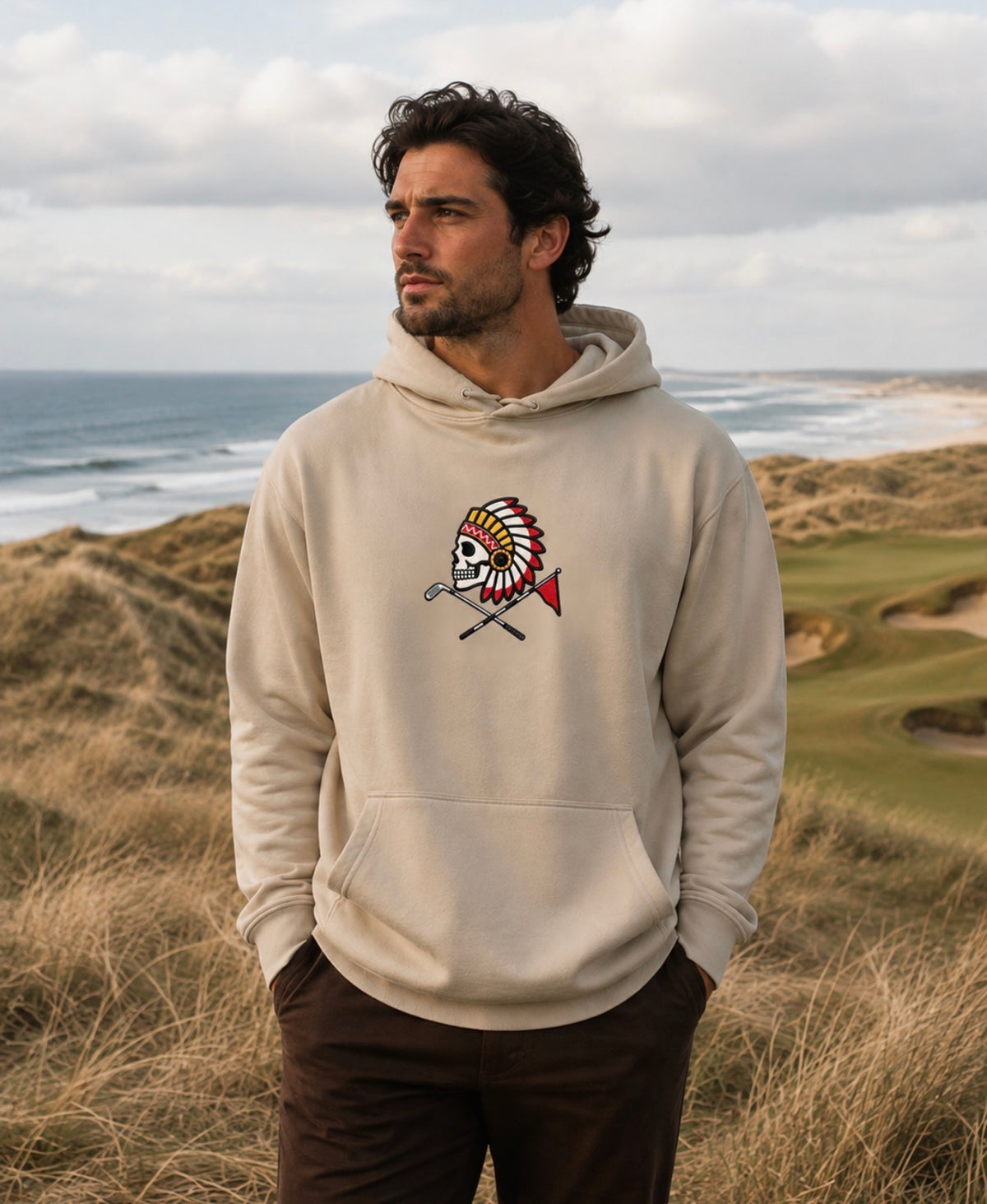 FLAG & IRON Sandy Tan Sweatshirt Hoodie