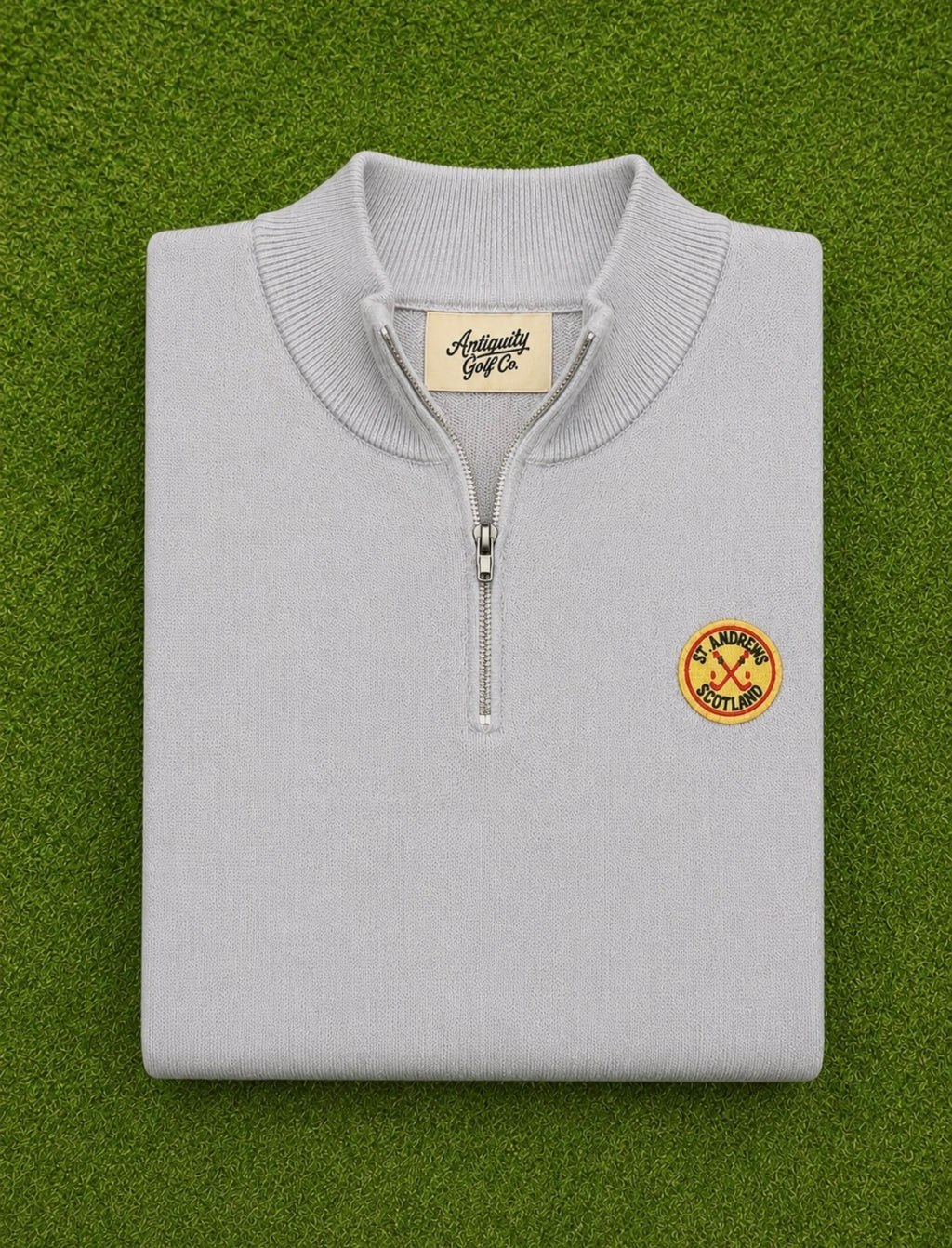 Vintage St Andrews Grey Quarter Zip