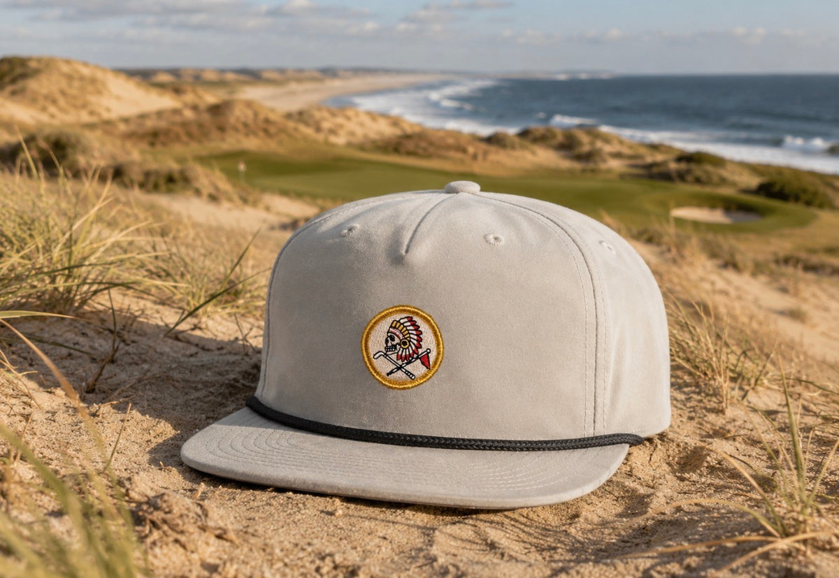 FLAG & IRON on Birch Throwback Rope Hat (mid to low crown)