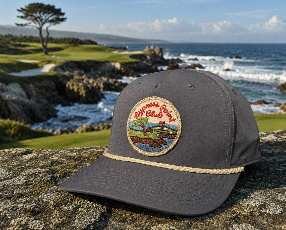 Vintage Cypress Point Patch on Navy Mid to Low Crown Hat