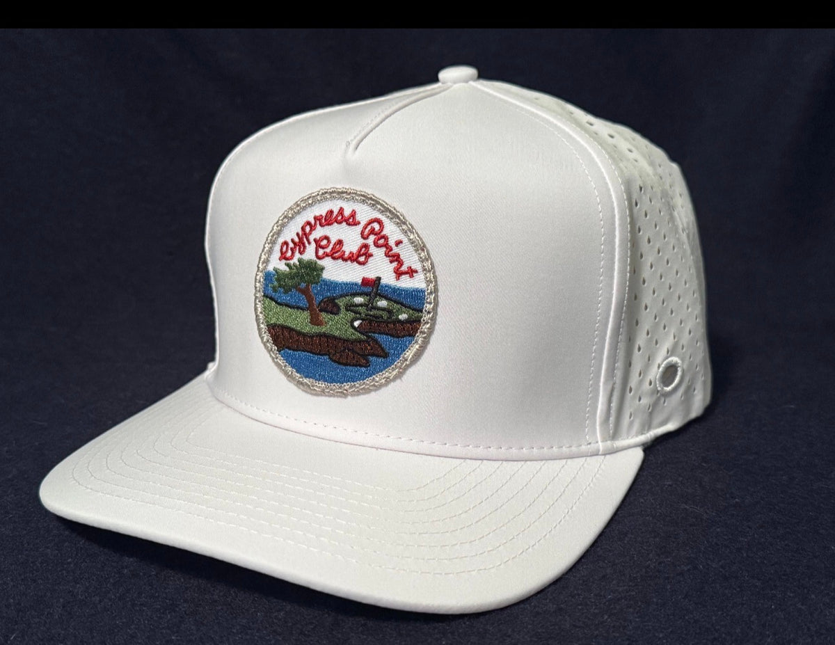 Vintage Cypress Point Patch on our Premium High Crown Water Resistant Hat