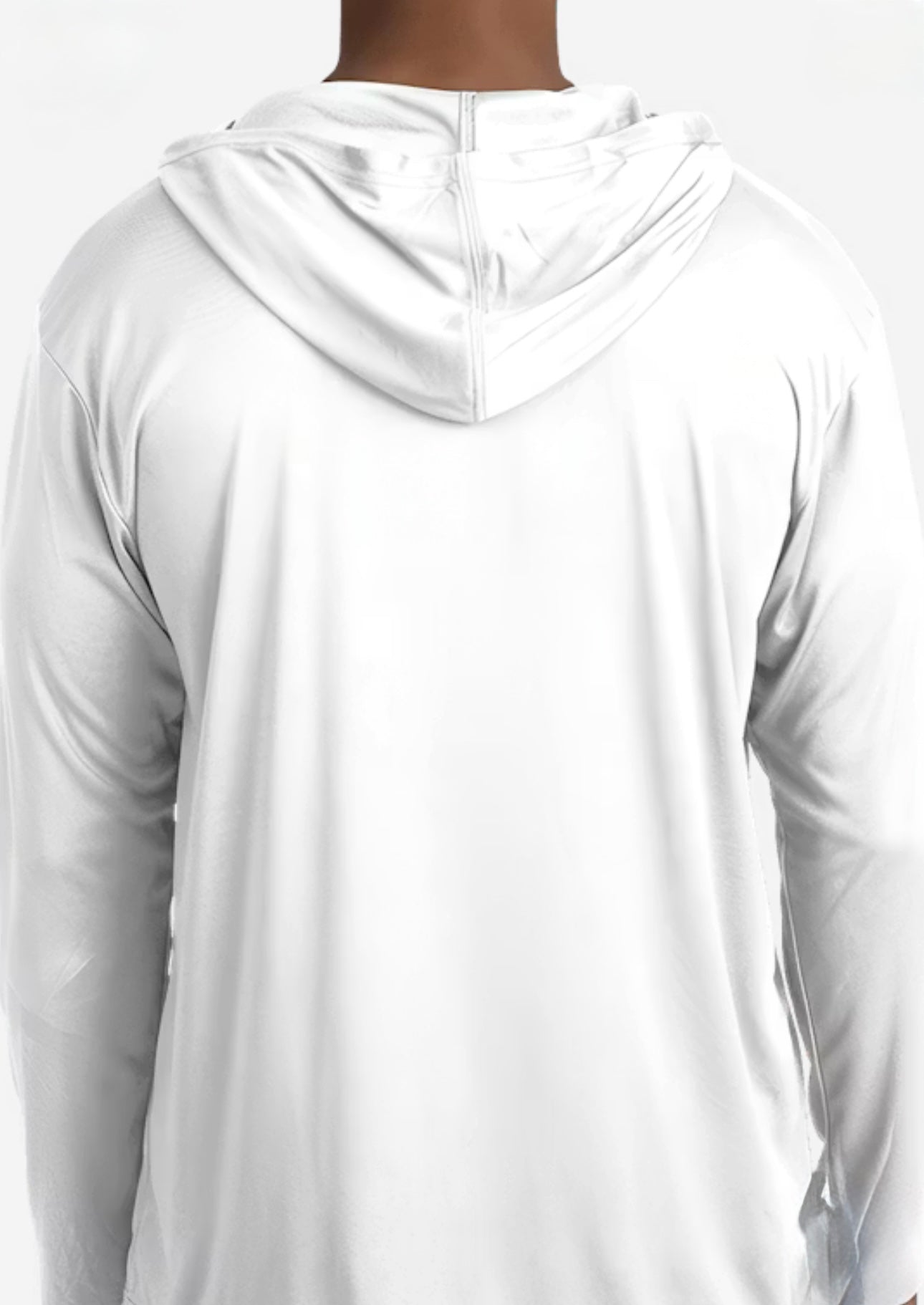 The Banned Belle Logo on White Sport Hoodie with SPF 50