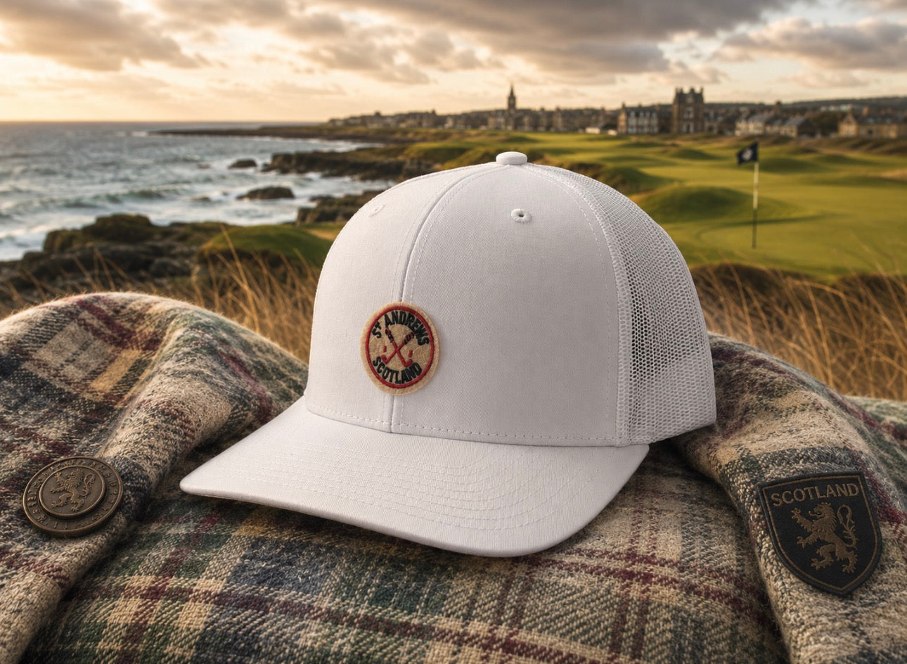 Vintage St Andrews Patch on Low to Mid Crown Mesh Back Hat